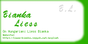 bianka liess business card